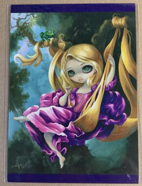 RARE Disney WonderGround - Rapunzel In The Swing - 5x7 Postcard New Sealed